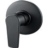 EM Rubinetto Miscelatore Monocomando Nero Opaco Serie Zarny Elegante e Moderno Per Bagni Lavabo Bidet Doccia (Incasso Doccia)