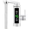 FortyFor Rubinetto elettrico con LED Digitale, 3000 W, Scalda Acqua Elettrico, Caldaia Elettrica con indicatore di temperatura e scaldabagno istantaneo per cucina, bagno e lavandino