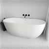 Taco Vasca da bagno freestanding da design 170x80 cm centro stanza acrilico IRMA Bianco Opaco