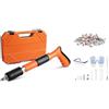 21 SHOP® Pistola Spara chiodi Manuale, Chiodatrice d'aria Pistola per Unghie Sparachiodi con 100 Chiodi accessori e valigetta