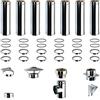 Brico Kit Kit Fumi Diametro 250 con Doppia Parete in Acciaio Inox DW25, Altezza 8,09m, Kit Stufa a Pellet, Canna Fumaria Coibentata Doppia Parete con Lana Di Roccia 250 | Brico Kit