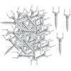 F Fityle 50 viti a doppia estremità con tassello a vite, chiodi senza cuciture, chiodi speciali autofilettanti per battiscopa, 2,5 mm