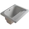 Jo-Bagno.it VASCA LAVATOIO da Incasso 60x50 con STRIZZATOIO Integrato, in Ceramica Bianca con KIT SIFONERIA Incluso