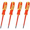 LEDLUX 4 Pezzi Cacciavite Isolato a Croce,Cacciavite A Stella Per Elettricista,Lama Isolante,Misura PH0 3X75mm