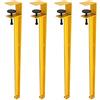 YUJIANHUAA 4 pezzi Gambe del tavolo in metallo,Gambe con morsetto da tavolo da scrivania da pranzo a forma di F regolabili,per Console di Mobili da Tavolino da Caffè,Senza Punzonatura (71cm,Yellow)