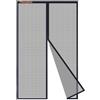 Risareyi Zanzariera Magnetica per Porte in Vetroresina Rete Super Resistente Nero, 120x250cm Tenda Zanzariera Porta Finestra Anti Zanzare, per Balcone Soggiorno Camera da Letto, Facile da Montare