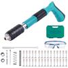 DE ROSA SHOP Pistola Sparachiodi ad Aria Compressa Professionale, Chiodatrice Spara Chiodi con 30 Chiodi Tondi, Ideale per Cemento, Ferro e Calcestruzzo, Chiodatrice Decorativa per Pareti e Lavori di Rivettatura