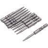 Utoolmart T5 Torx 4 mm diametro gambo rotondo set di punte per cacciavite 40 mm lunghezza totale S2 acciaio a sei punti punte magnetiche per auto riparazione camion 10 pezzi