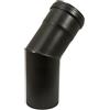 ALLINOX Curva Aperta 45° Acciaio Nero Per Stufa A Pellet Gomito Canna Fumaria (DN 80)