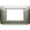Vimar Serie Eikon - Placca Round 3 Moduli Bright Eikon titanio
