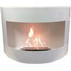 Kaminbau Mierzwa Monaco Curved, caminetto a gel/bioetanolo da parete, lucido e curvo, con 24 pietre decorative