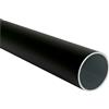 TIBU Tubo rotondo in alluminio Ø 43 x 2 mm nero anodizzato RAL 9005 lunghezza: 300 mm/30 cm/0,3 m
