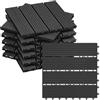 WOLTU Piastrelle per Pavimenti da Esterno Balcone/Giardino/Terrazza Pavimentazione ad Incastro in WPC, Legno Composito, con 22 Pannelli da 30x30 cm Antracite