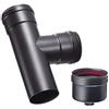 Zeta Raccordo a T 90° braga MF codino F nero pellet (80mm)