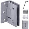 tumundo 1x Porte Di Vetro Cerniera 90° Cardine Box Doccia Porta Bagno Acciaio Inox Superficie Opaca + Accessori