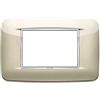 Placca Vimar Eikon Round 3 Moduli Champagne Metal