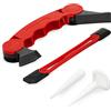 Navaris Kit Calafataggio 3in1-1x Raschietto Silicone Professionale 1x Spatola Modella Silicone 3x Punte Pistola Silicone 5x Ugelli Salsiccia Stucco