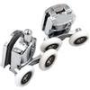 HUYGB Rotelle Box Doccia Ruote for porta doccia scorrevole in lega di zinco da 23/25/27 mm, cuscinetti a rulli, ricambio for vetro da 12-14 mm Ruote Box Doccia(1-upper 1-down,27mm)