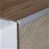 PROVISTON Profilo per bordatura e finitura, in alluminio, 10 x 25 x 1000 x 3 mm, colore argento, profilo a incastro