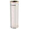 Generico Tubo coibentato acciaio inox doppiaparete L 50 cm, canna fumaria (DIAMETRO 80/130)