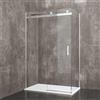 Arreditaly Box Doccia Rettangolare Hanoi Cabina Bagno Angolare Porta Scorrevole Reversibile Ante In Cristallo Temperato Trasparente da 8 mm Maniglie in Acciaio Cromato Senza Telaio Altezza 190 cm (90 x 140 cm)