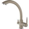 XJTNLB Rubinetto Cucina 3 Vie Depuratore Avena Doppio Beccuccio Girevole 360° in Ottone