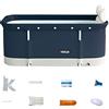 AGSYFFD vasca da bagno pieghevole, vasca da bagno mobile portatile per adulti, in PVC addensato, non è necessario gonfiarla, ideale per bagni caldi e ghiacciati (120x55x50 cm)