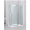 Yellowshop - Box Cabina Doccia Rettangolare In Cristallo Temperato 8mm Trasparente Bagno Porta a Nicchia Ante Scorrevoli Varie Misure Cm 70x90, 70x100, 70x120, 80x100, 80x120 (Cm 70x120)