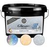 My COLOR Room Vernice glitterata, 1000 ml, argentata, trasparente, per decorazione da parete, effetto glitter, per interni, prodotta in Germania