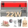 Creality Falcon 2 Pro 22W Macchina per Incisione Laser, Taglio Laser Protetto, Incisore Laser con Telecamera Intelligente, Kit Air Assist, su Legno Acrilico Pelle Pietra Metallo