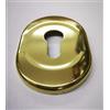 effedielle® Mostrina in alluminio foro cilindro europeo colore OTTONE ORO LUCIDO -placca per porta blindata,placchetta-borchia ATRA-DIERRE(mm.h.86x62) Compatibile con altre marche di serrature