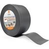 Quest Battiscopa morbido, battiscopa senza nastro adesivo - 100 mm x 25 mm - Listello terminale, larghezza barra piegata - per pareti, pavimento - PVC, flessibile, impermeabile, decorativo, 10 metri, grigio