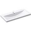 maimai Mai & Mai Lavabo Incasso 100x48x13cm, Lavabo Sottopiano Lavandino Bagno da Marmo fuso Bianco, Colossum01-1000