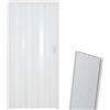 Generico Porta a Soffietto da Interno in PVC Effetto Legno - Kit Fai da Te Completo con Accessori, Guida Superiore e Chiusura con Maniglia,Riducibile in Altezza e Lunghezza, Reversibile, 84x215 cm. (Grigio)