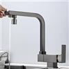 ZPSPZ Miscelatore Cucina 3 Vie Abbattibile, Rubinetto Cucina Sottofinestra Grigio Rubinetto Cucina Ottone Girevole Multifunzione Rubinetto da Cucina