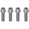 Yaruijia - Bullone in titanio M8 x 15 20 25 30 35 40 45 50 mm DIN912 con testa conica a brugola passo 1,25 mm, confezione da 4 pezzi (M8 x 25 mm, titanio)