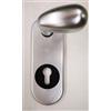 SECUREMME KIT COMO SECUREMME PLACCA+MANIGLIA A FORMA DI UOVO IN ALLUMINIO F1 ARGENTO SINGOLA PER PORTA BLINDATA Q8 FORO CILINDRO EUROPEO PZ 1