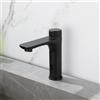 ZYWUOY Rubinetto miscelatore per lavabo con sensore a infrarossi, in acciaio inox, con sensore a infrarossi per acqua calda e fredda, con manopola regolabile per la temperatura dell'acqua (nero)