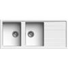 Generic Focus lavello cucina Orlando bianco 2 vasche con gocciolatoio 116 x 50 cm Made in Italy