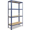 shelfplaza® 180x80x40cm HOME Scaffale metallo per carichi pesanti blu con 4 ripiani con 175kg capacità di carico/Scaffali in metallo per garage come scaffali per ripostiglio o officina