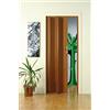 Forte Porta a Soffietto in PVC, Resistente agli Urti, Riducibile, Kit Completo di Serratura, 83L x H214 cm, Effetto Legno Scuro, modello Maya