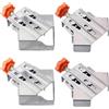 LLELEMAMO Quick Right Angle Fixing Clip BL-TL247, Multipurpose Stainless Steel 90 Degree Corner Clam, Corner Clamps for Woodworking With Adjustable Swing Jaw For Wood, Metal Pipe, Steel Rod And Glass (Mix*4)