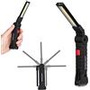 Gloriashoponline MINI TORCIA LED COB LUCE BIANCA ROSSA BATTERIA RICARICABILE BASE CALAMITATA