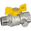 BUGATT Valvola a sfera per gas MF con presa di pressione 1/2