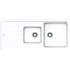 Generico Lavello Cucina 2 vasche con gocciolatio reversibile Element 116X50 Cristalite® lavandino per cucina da incasso (BIANCO) ALPINE