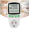 Fdit Contatore di energia, mini presa per misuratore di potenza intelligente, con ampio schermo, 0.000KWh-9999 KWh, 0-16A, monitor multifunzione per elettricità, per rilevare consumo di energia(220v)