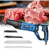 VFDZ Segaossa per Tagliare Carne, 1050W Segaossa Elettrico Macellaio, Bone Saw Tagliatrice Ossa con 4 Lame da Sega, Impugnatura Ammortizzante Antiscivolo(Color:blue,Size:1050W)