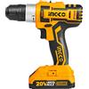 Ingco TRAPANO AVVITATORE CON BATTERIA LITIO 20V E CARICABATTERIA INGCO CDLI20024