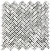 generic (5 piastrelle) Mosaico Marmo Pietra Naturale Herringbone Silver Lucido Marmo Mosaico Marmo per Pavimenti Parete Bagno WC DOCCIA CUCINA SPECCHIO TAPPETO RIVESTIMENTO Vasca da bagno Tappetino a mosaico