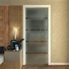 FIP PORTA SCORREVOLE SCOMPARSA IN VETRO SATINATO CON RIGHE 90X210 (DESTRA)